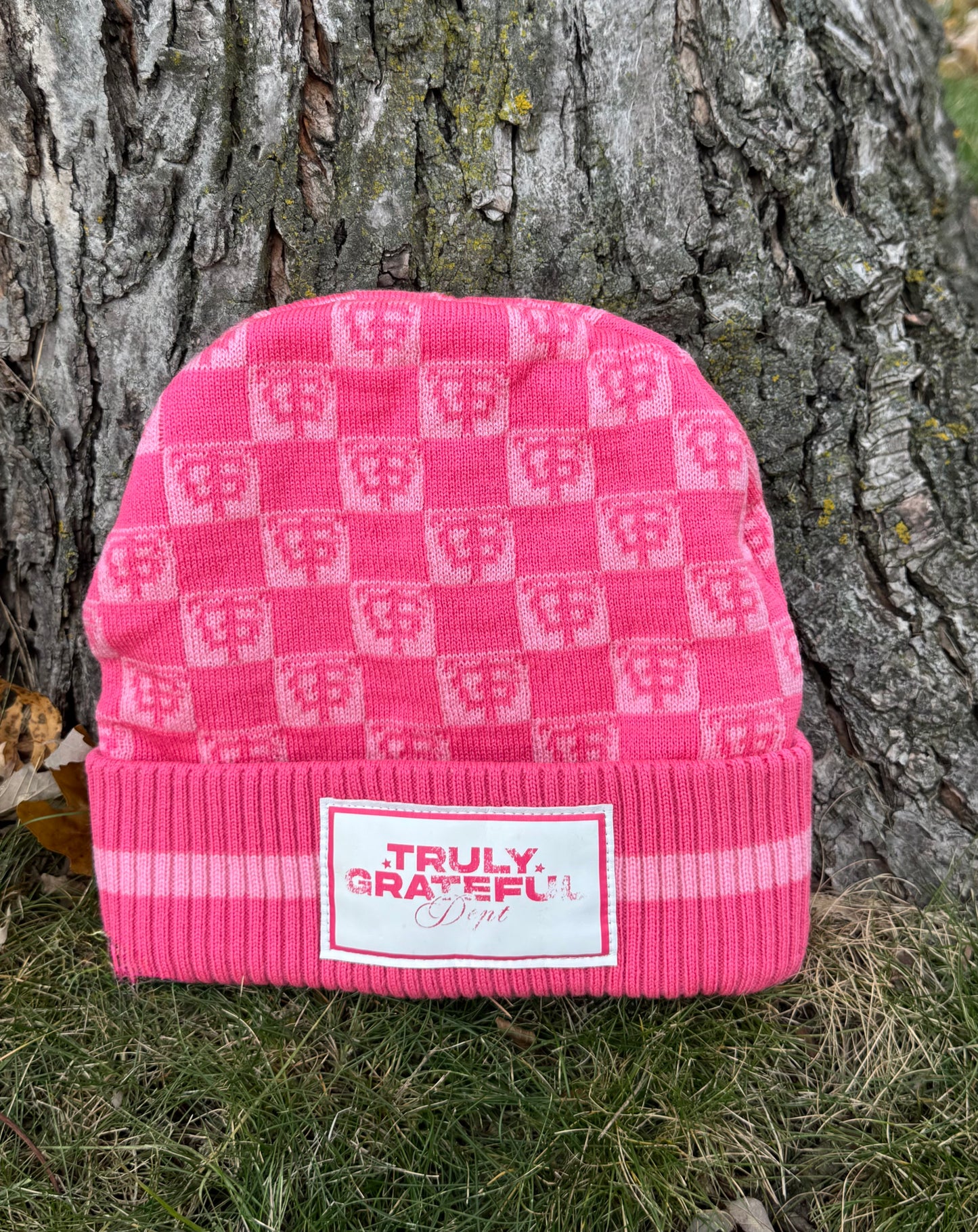 Pink Grateful Beanie