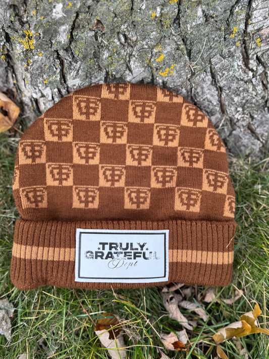Brown Grateful Beanie