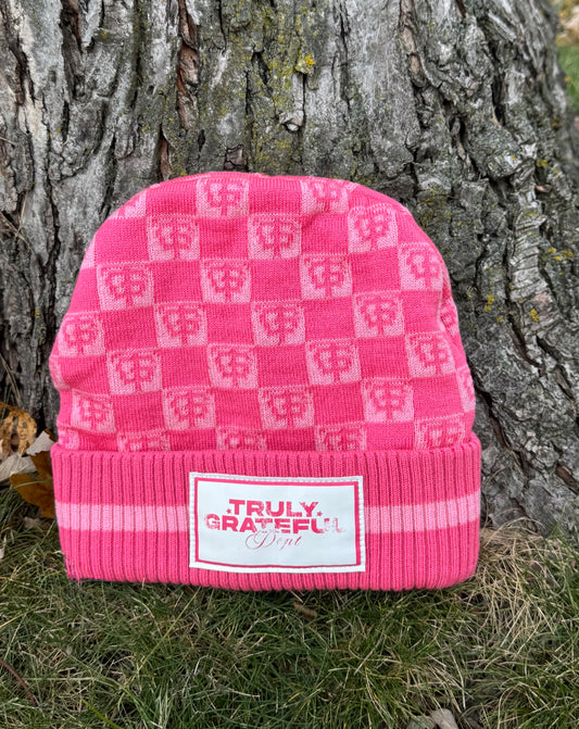 Pink Grateful Beanie