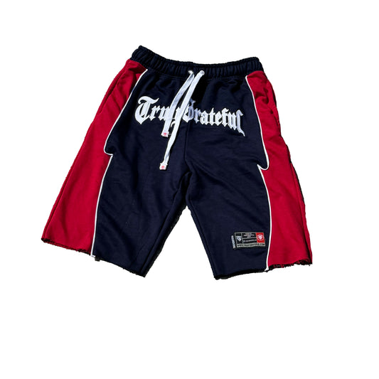 TrulyGrateful Essential Shorts (Red/Blue)