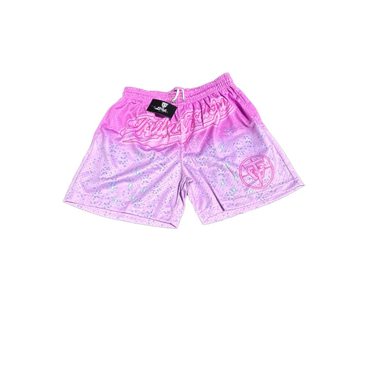 Pink Grateful Mesh Shorts
